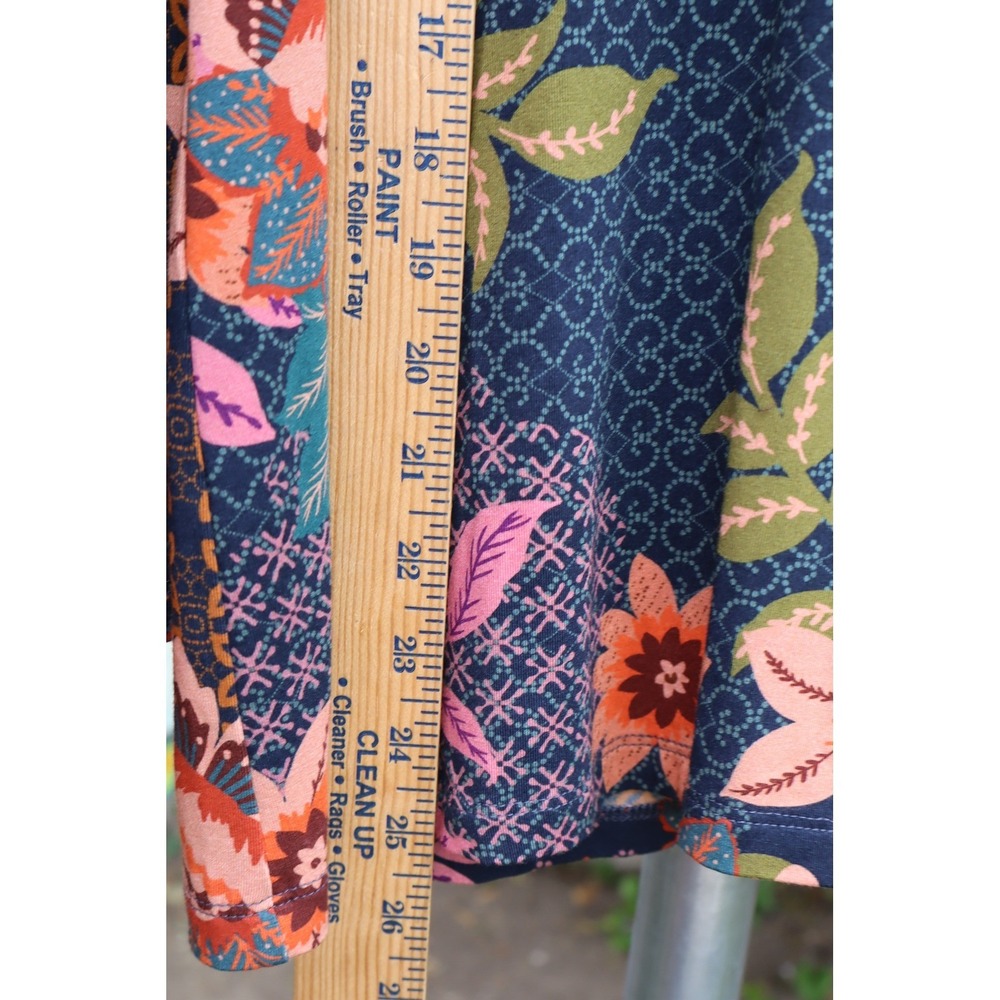 Johnny Was Womens Floral V-Neck Bamboo Long Sleeve Tunic Top Multi Color Small - Picture 6 of 10